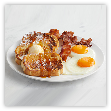 french toast eggs and bacon