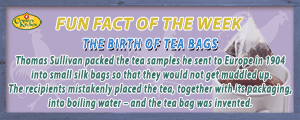 In 1904 people mistakenly placed the tea with the packaging into boiling water