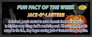 In Ireland, people started to carve demonic faces out of turnips to frighten away Stingy Jack's soul