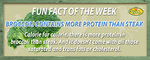 Calorie for calorie, there is more protein in broccoli than steak