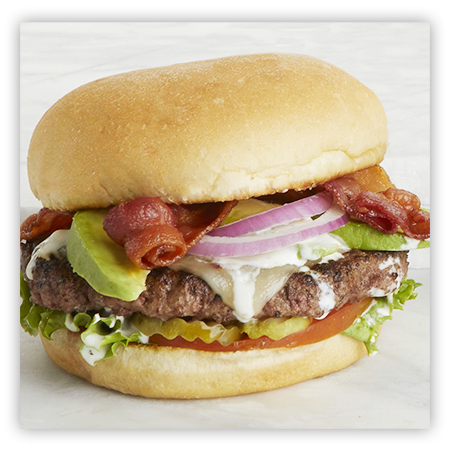 Avocado bacon burger