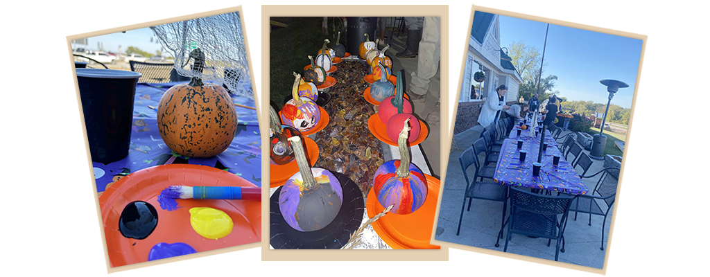 Pumpking painting at Country Kitchen set 1