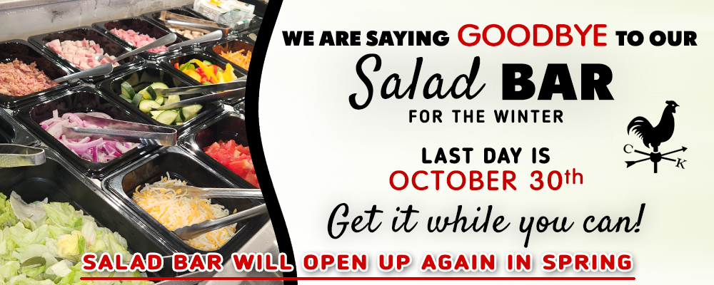 Salad bar shutting down