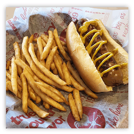 hot dog and fries